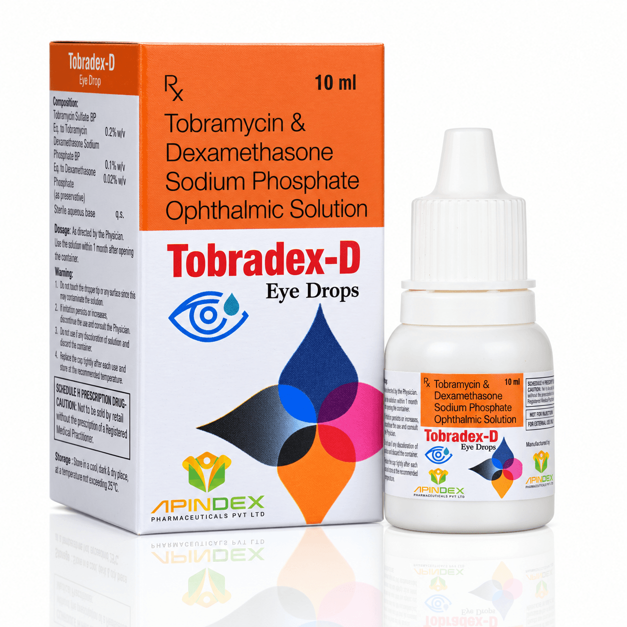 Apindex Tobradex-D eye drop bottle and packaging
